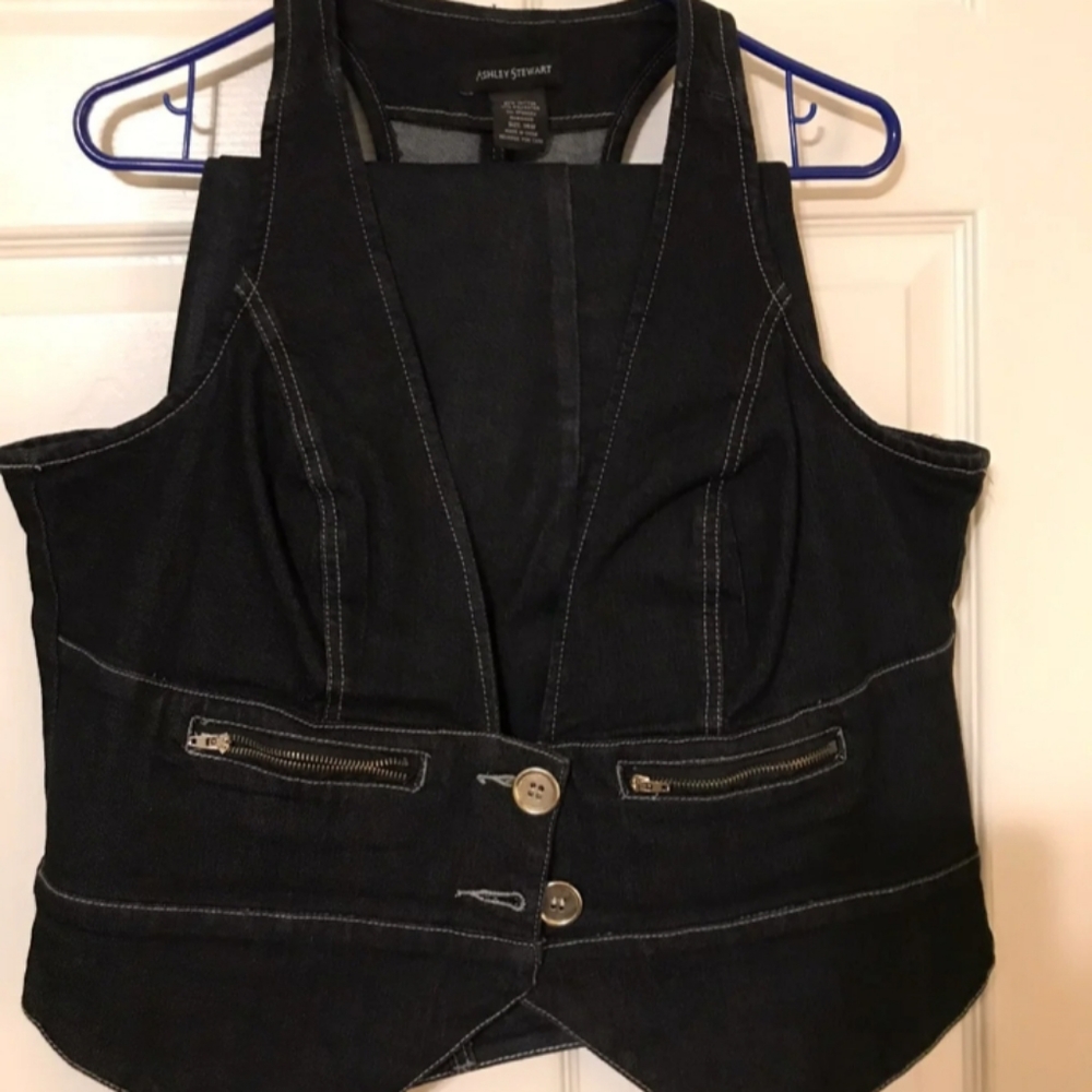Jean Set Vest with Bottoms